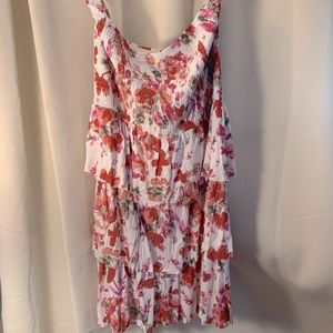 Gently loved Lascana Venus strapless summer dress. Floral print.Cinched top.